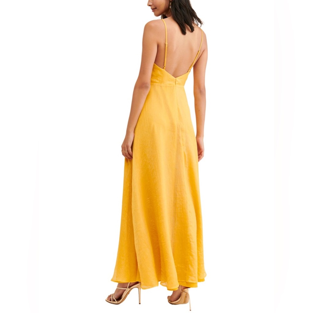 Hutch slit leg Yellow Simona dress gown - Picture 3 of 8